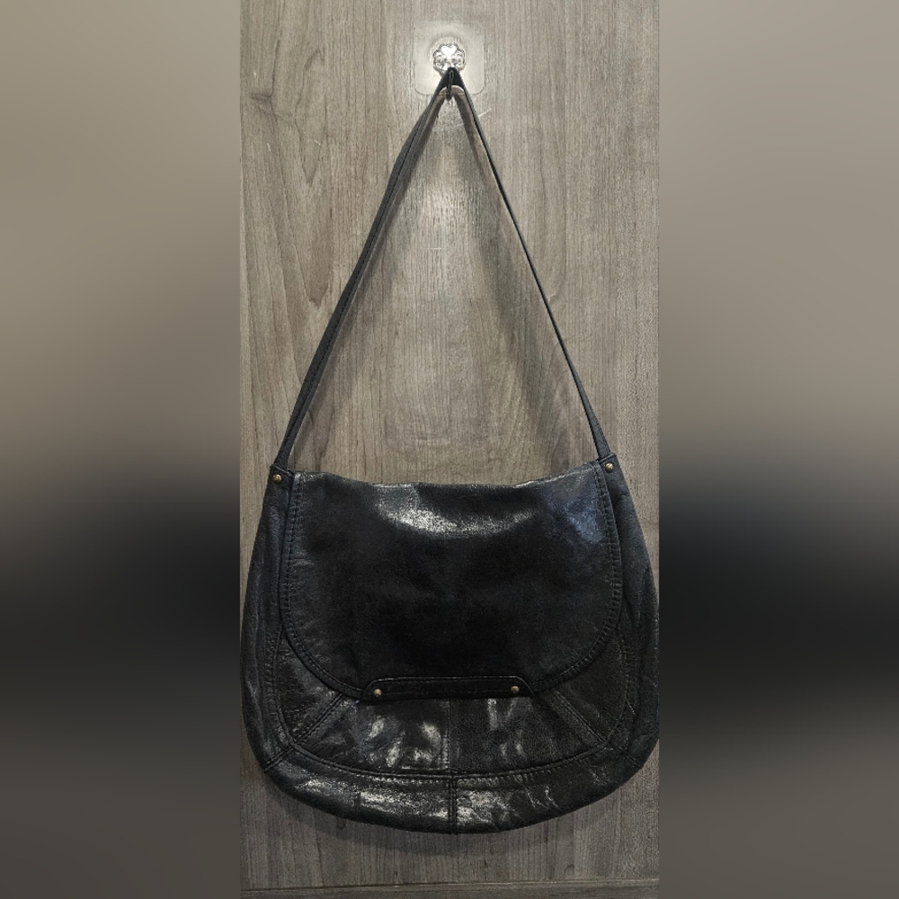 Black Leather Hobo Brand‎ Shoulder Bag